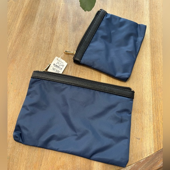 Neiman Marcus Navy Toiletry Bags Makeup Bag Set - Picture 2 of 4